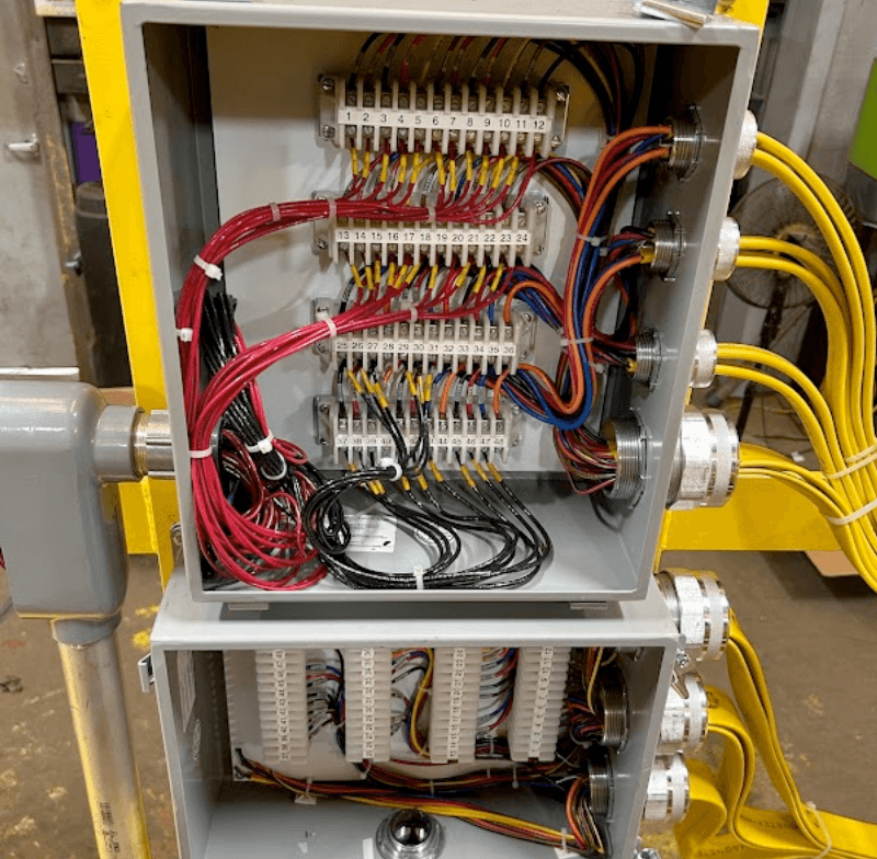Intricate Control Panel and Terminal Block Testing
